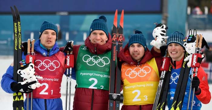Мужская лыжная эстафета Россия Олимпиада 2018