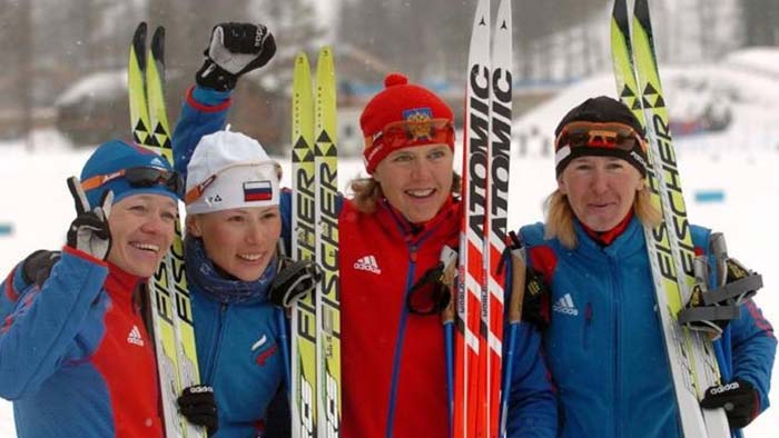 Женская лыжная эстафета Россия