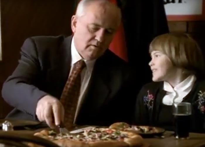 Михаил Горбачев в рекламе Pizza Hut