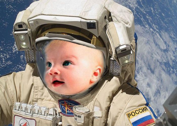 русский ребенок в космосе