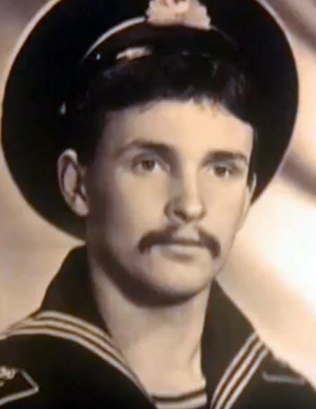 Виктор Рыбин во время службы на флоте