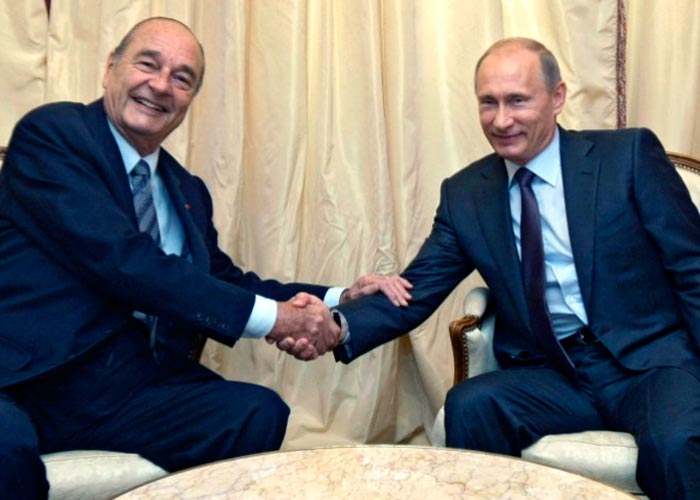 Владимир Путин и Жак Ширак