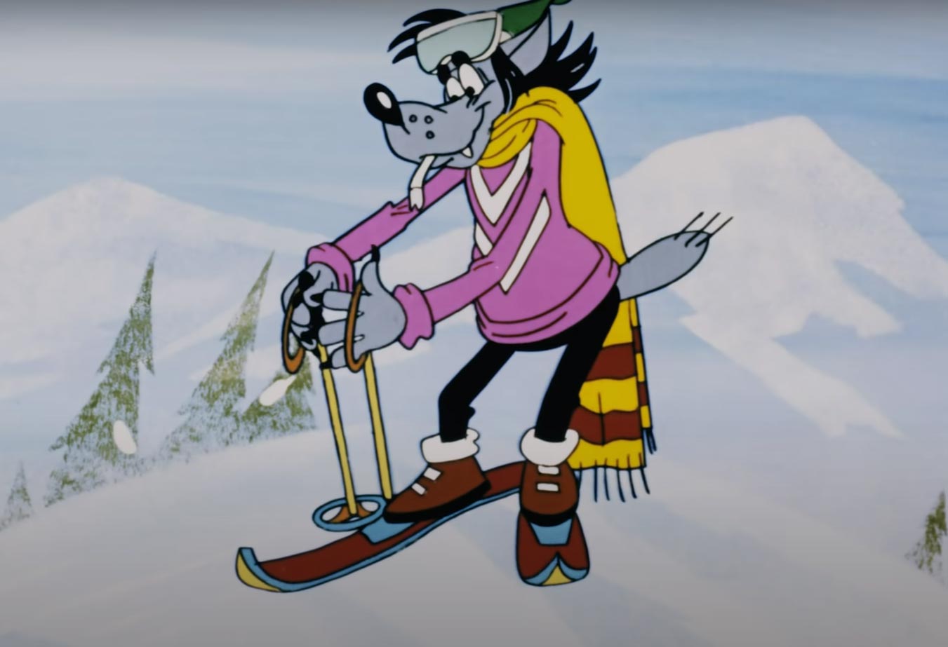 ну погоди волк на лыжах картинки