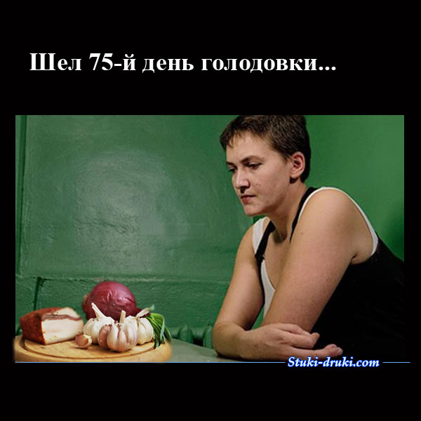 демотиватор голодовка Савченко 1