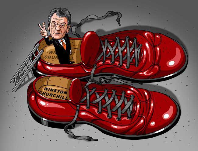 украинская политика в карикатурах Ющенко в башмаках