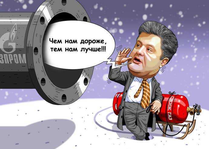 украинская политика в карикатурах Петр Порошенко: чем дороже газ - тем лучше