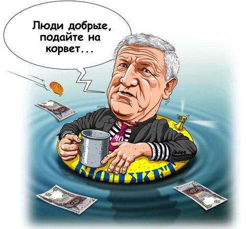 украинская политика в карикатурах Украина собирает деньги на корвет