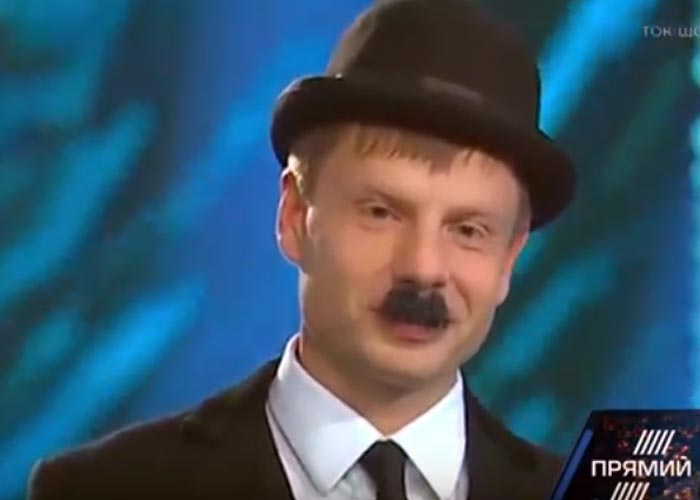 Алексей Гончаренко в костюме Чарли Чаплина