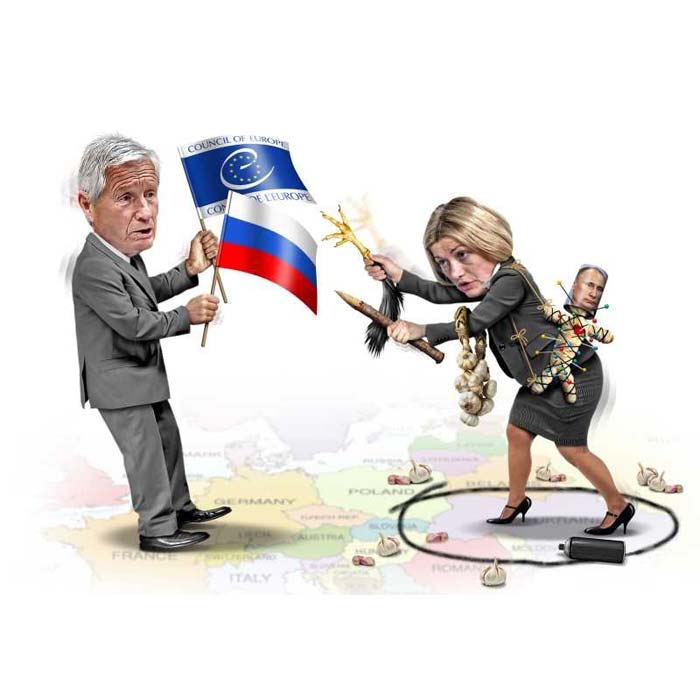 карикатура Европа против Украины