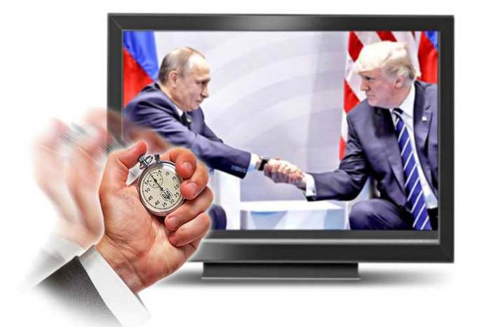 рукопожатие Путина и Трампа секундомер