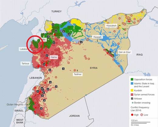 Сирия карта