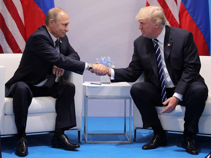 встреча Дональда Трампа и Владимира Путина