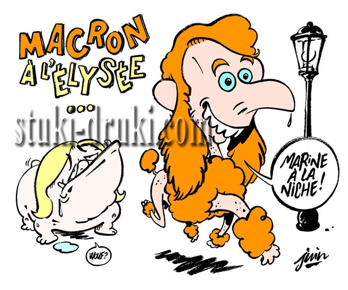 Шарли Эбдо карикатура Макрон Ле Пен