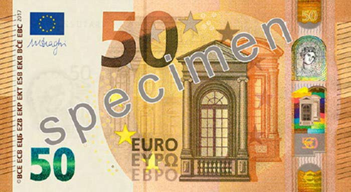 новая купюра 50 евро 2