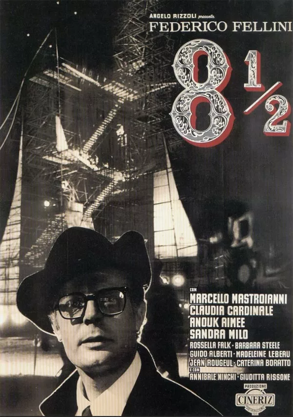 Постер фильма Федерико Феллини Восемь с половиной