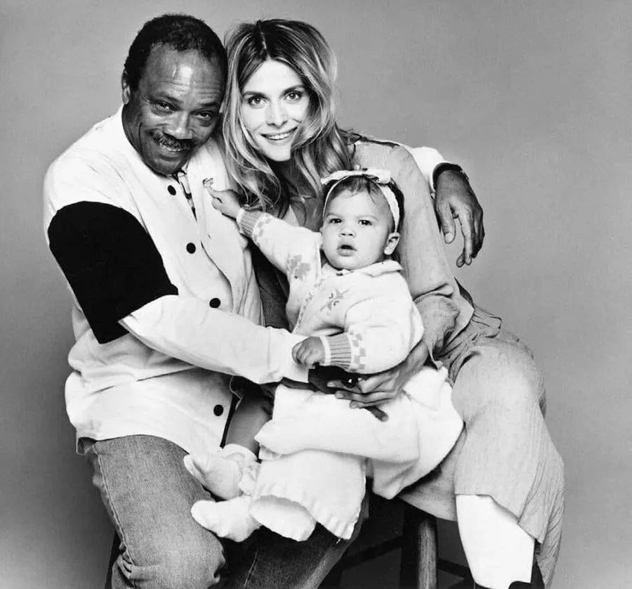 Настасья Кински и Куинси Джонс с дочерью Кенией