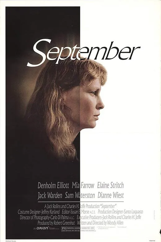 Постер фильма Вуди Аллена Сентябрь Постер фильма Вуди Аллена Сентябрь