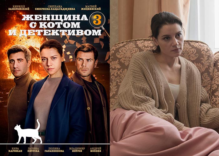 постер Женщина с котом и детективом 3 сезон